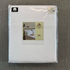 100% Cotton Percale 1 Flat Sheet, Twin Size Strong Bed Line White Percale Weave